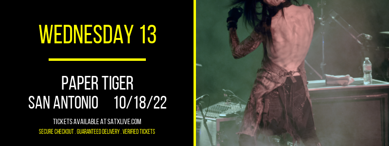 Wednesday 13 at Paper Tiger
