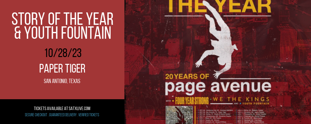 Story of the Year & Youth Fountain at Paper Tiger